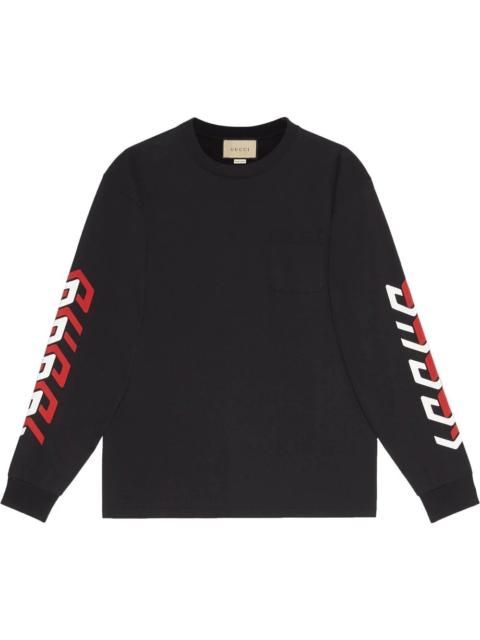 GUCCI 코튼 티셔츠 Gucci 미러 인쇄