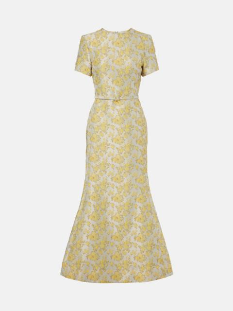 SIMKHAI Caraline floral jacquard cocktail dress