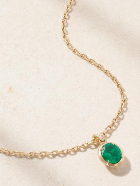 ANITA KO 18-karat-gold, Emerald And Diamond Necklace