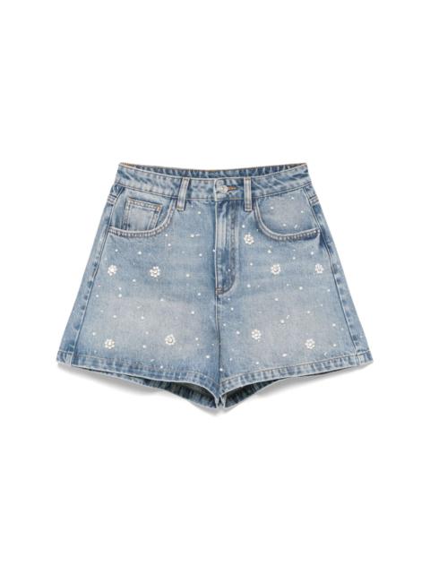 maje denim shorts