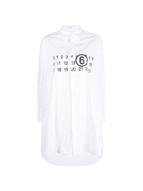 logo-print cotton shirtdress