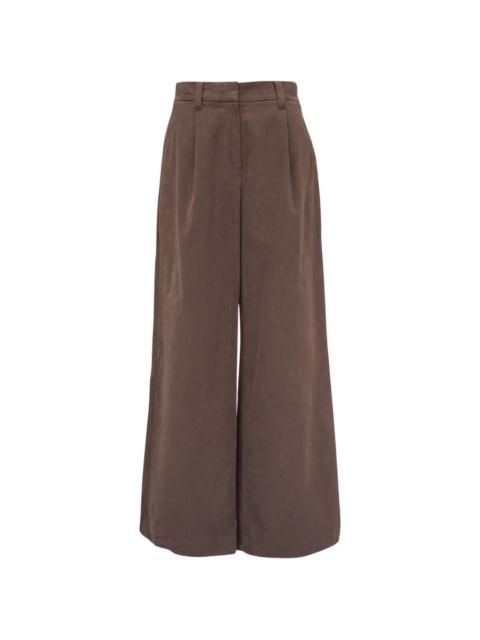 Brunello Cucinelli pleated wide-leg cotton trousers