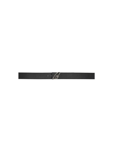 Brioni Black Leather Belt