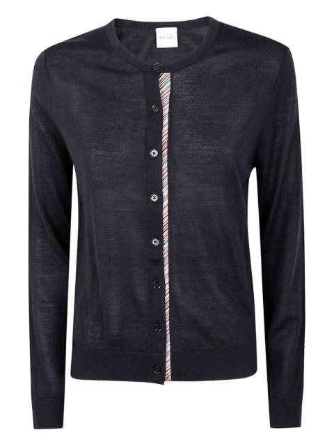 Paul Smith striped-detail wool cardigan