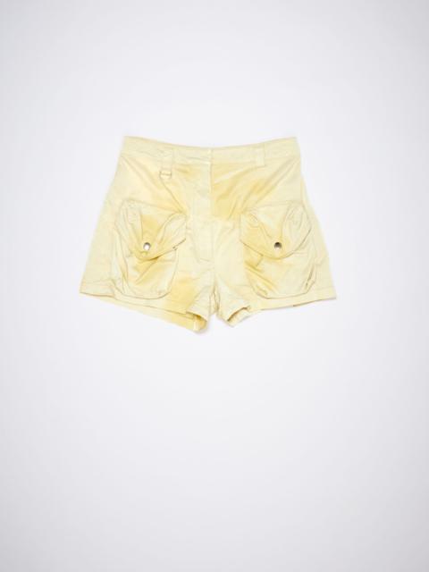 Acne Studios High waisted shorts - Pale yellow