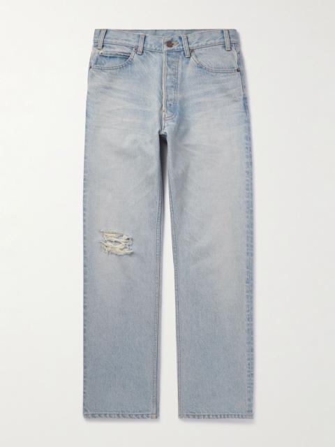 CELINE Wesley Straight-Leg Distressed Jeans Light blue