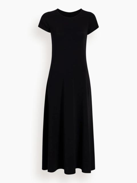 Another Tomorrow Fitted Tee Dress in Black