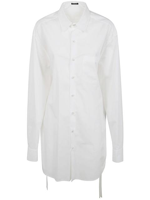 Ann Demeulemeester DETE FLUID BELTING LONG SHIRT POPELINE WHITE