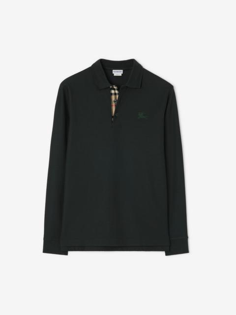 Burberry Long-sleeve Cotton Polo Shirt