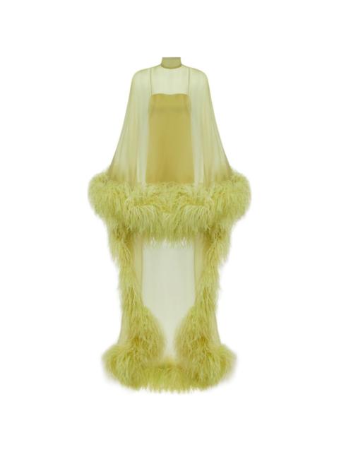 Taller Marmo Daisy Kaftan feathered dress