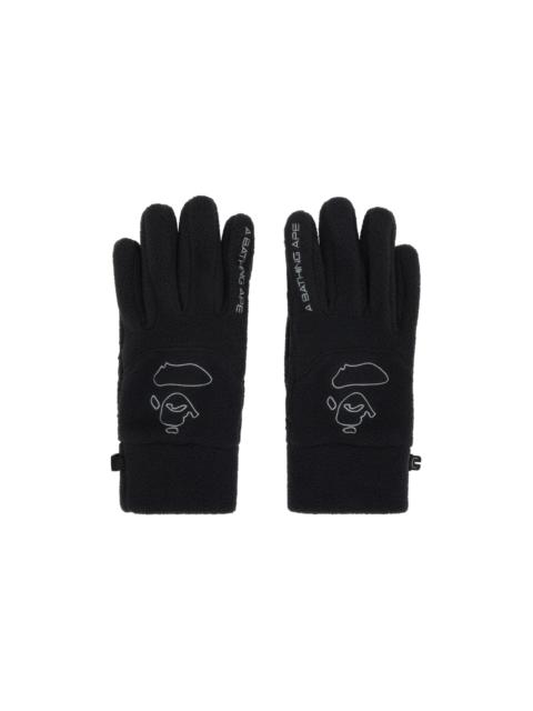 A BATHING APE® Black Ape Face Glove