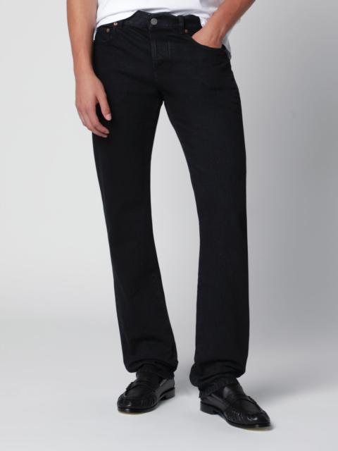 SAINT LAURENT Black straight-leg jeans in cotton