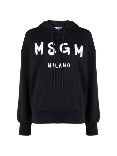 MSGM logo-print oversized hoodie