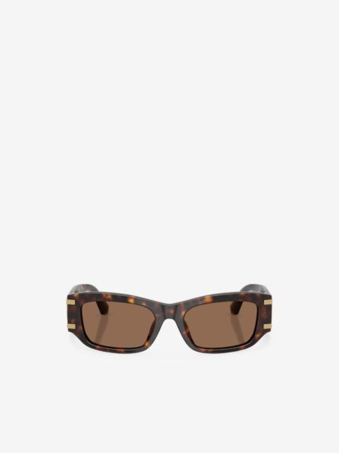 Dolce & Gabbana tortoiseshell-effect rectangle-frame sunglasses