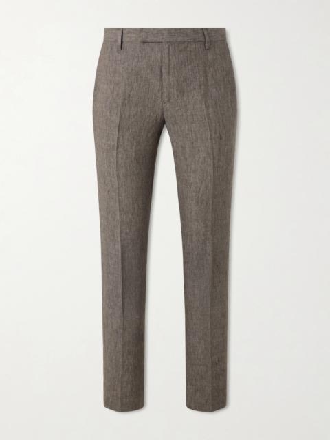 Sunspel Straight-Leg Pleated Linen Suit Trousers
