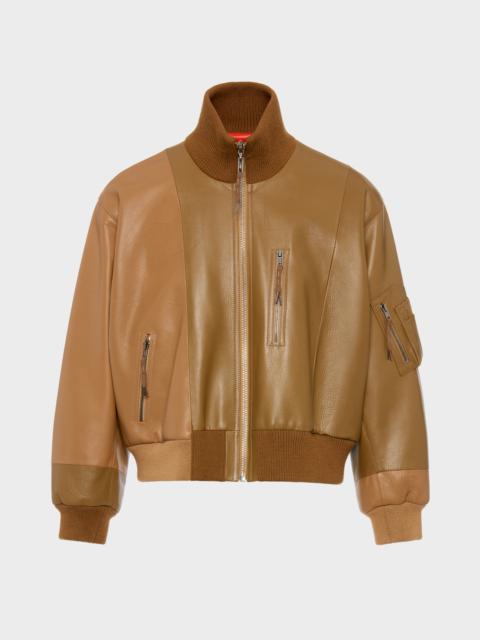 Maison Margiela Spliced Leather Bomber Jacket