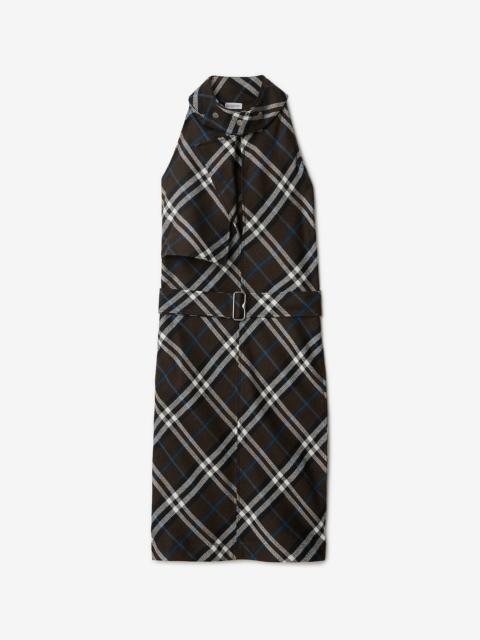 Burberry Check Wool Silk Dress