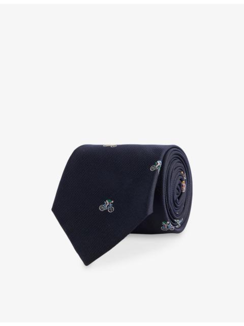 Paul Smith Bicycle-Pattern Silk Tie