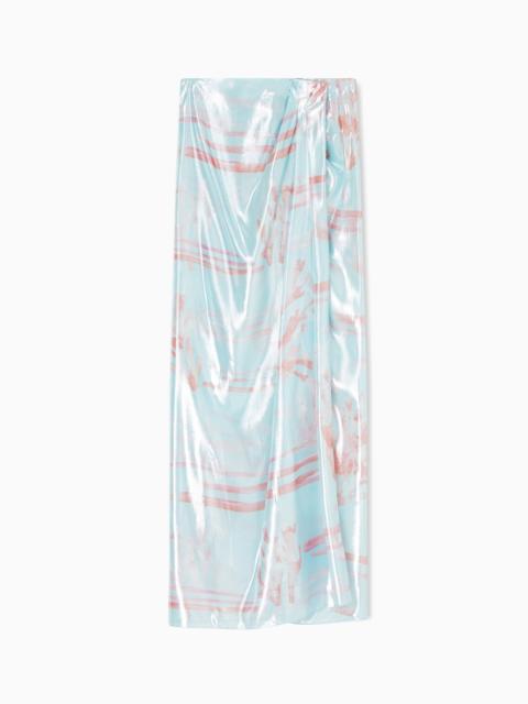 GIORGIO ARMANI LONG SKIRT IN PRINTED VISCOSE AND LUREX