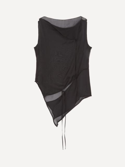 paloma wool Sato Sleeveless Asymmetric Silk Top