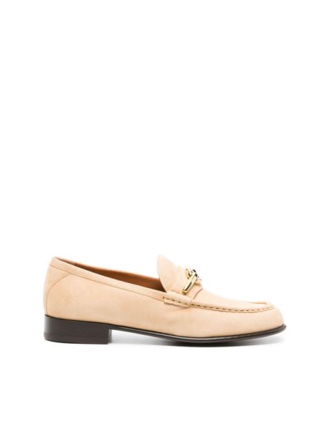 Valentino VLogo-plaque suede loafers