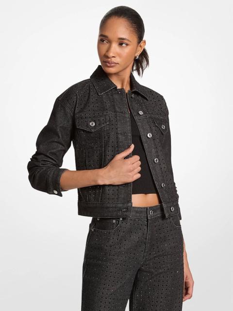 MICHAEL KORS Studded Stretch Denim Jacket