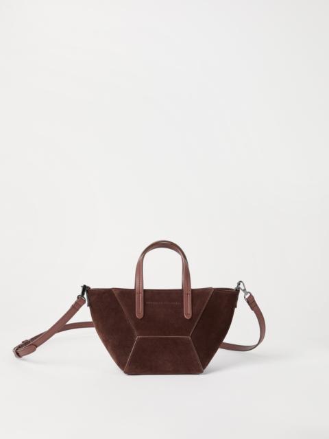 Brunello Cucinelli BC Duo mini bag in suede with monili