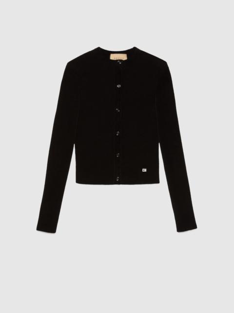 GUCCI Viscose cardigan with crystal G