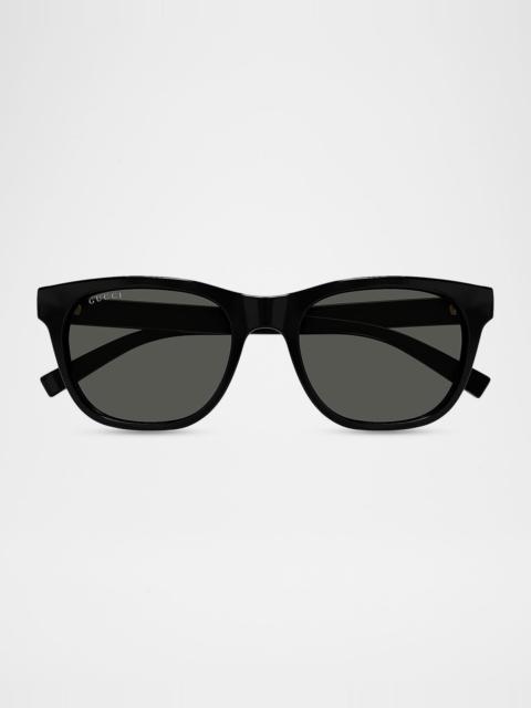 GUCCI Men's Gucci Lines 54mm Square Acetate Sunglasses