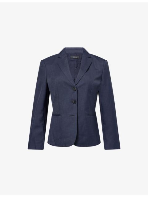Theory Single-Breasted Woven Blazer