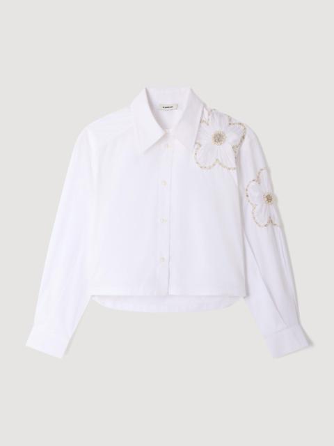 Sandro EMBROIDERED SHIRT