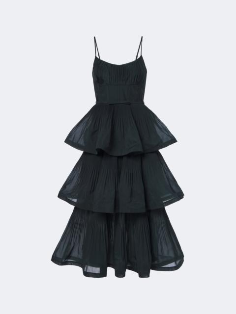 Zimmermann Pleated tiered bustier dress