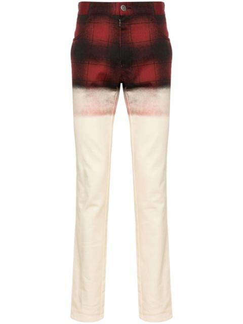 Maison Margiela x Pendleton checked skinny jeans