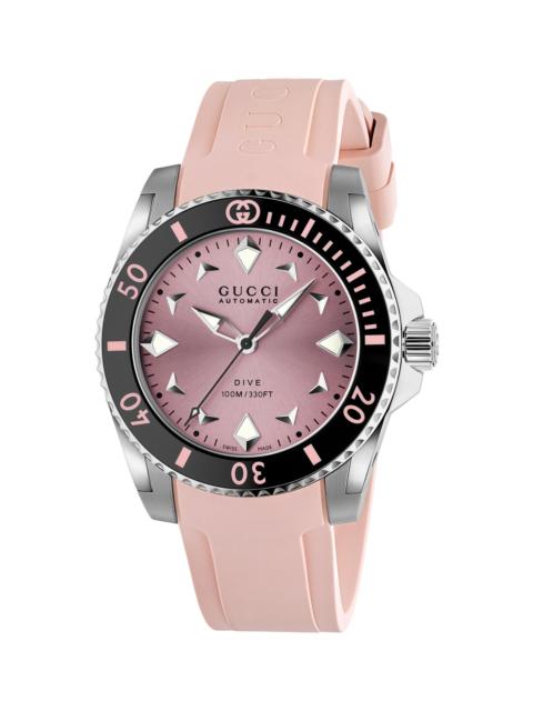 GUCCI Men's Dive Stainless Steel, Ceramic & Rubber Strap Watch/36MM - Pink