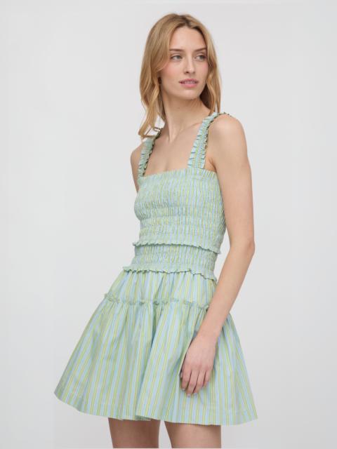 Hill House Home The Azalea Mini Nap Dress - Blue/Green Stripe