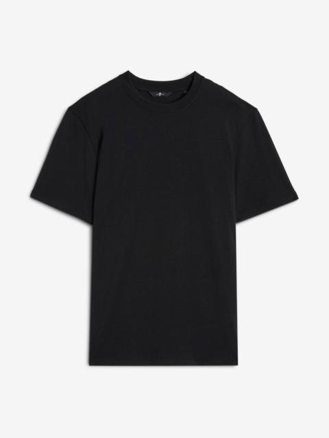 7 For All Mankind Lyocell Crewneck Tee in Black