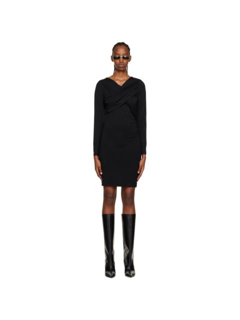 Black Crossed Minidress