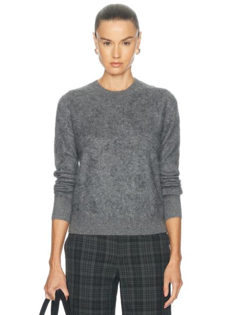 Enza Costa Mink Wash Cashmere Easy Crewneck Sweater
