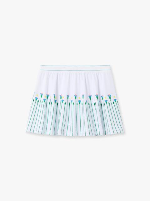 CASABLANCA White Floral Stripe Sporty Tennis Mini Skirt | Casablanca Paris