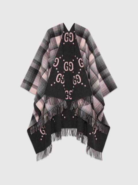 GUCCI Reversible GG wool cape