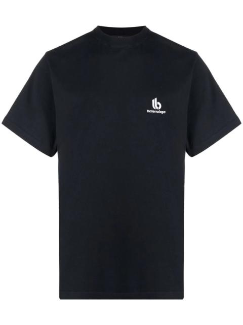 BALENCIAGA logo-embroidered T-shirt