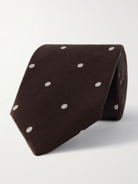 TOM FORD 8cm Polka-Dot Silk-Satin Tie Brown
