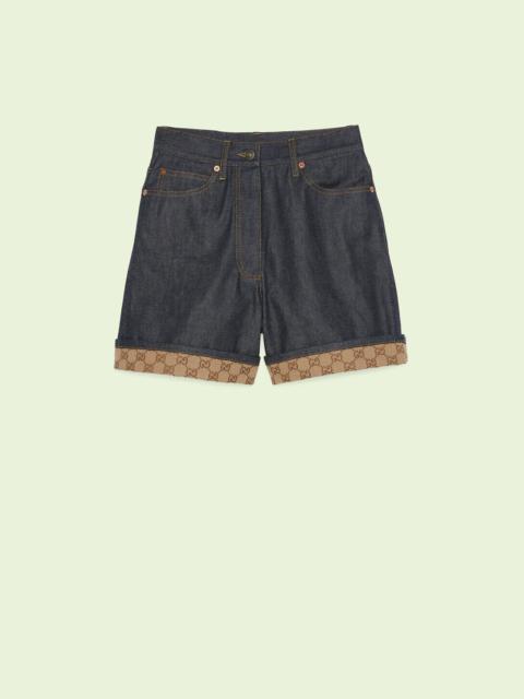 GUCCI Denim shorts with GG