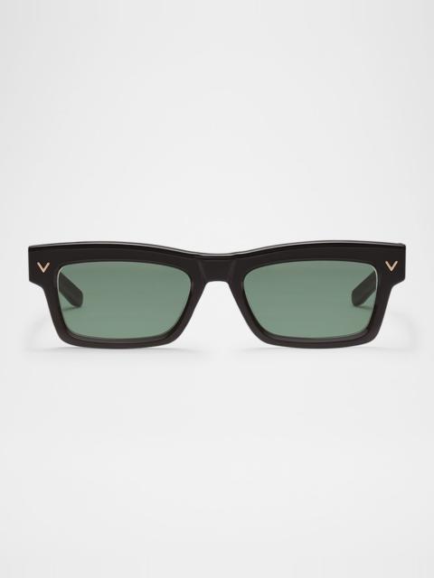 Valentino Rectangle Acetate Sunglasses
