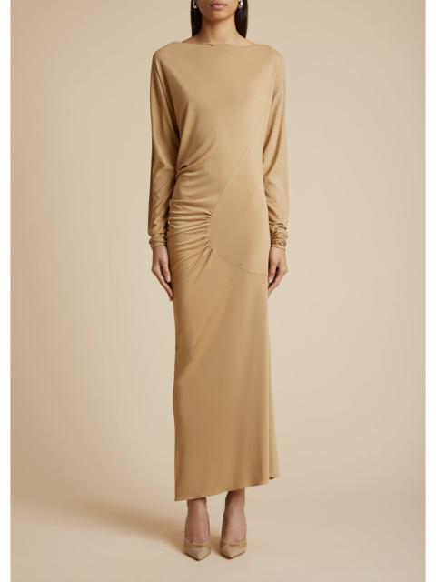 KHAITE The Oron ruched maxi dress