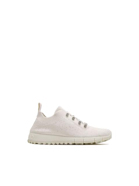 JIMMY CHOO crystal-embellished knitted sneakers