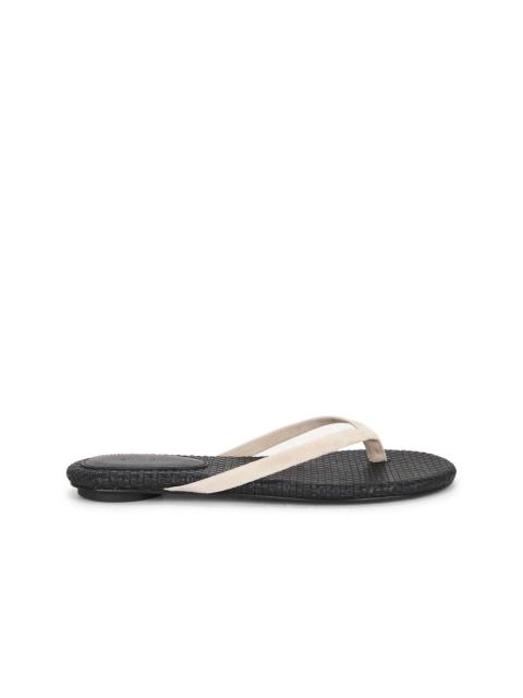 ST. AGNI Suede Woven Flip Flop