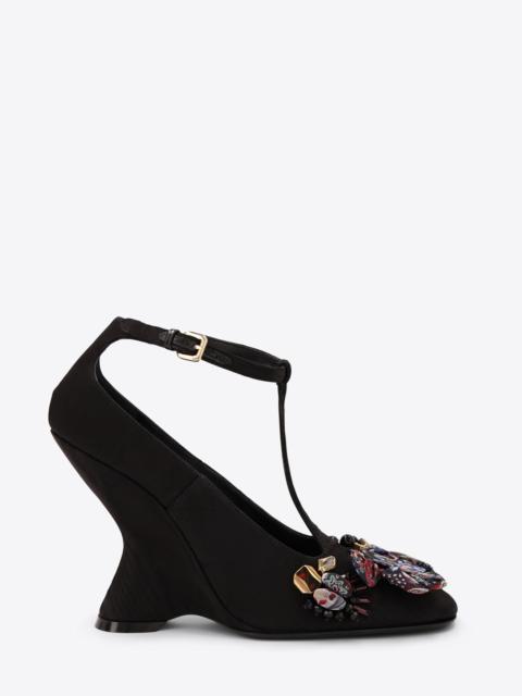 Dries Van Noten EMBROIDERED WEDGE PUMPS