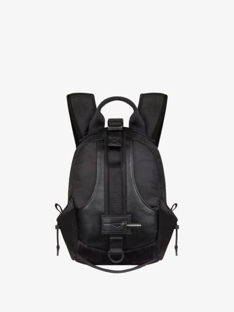 SMALL G-TRAIL BACKPACK IN NYLON AND LEATHER
