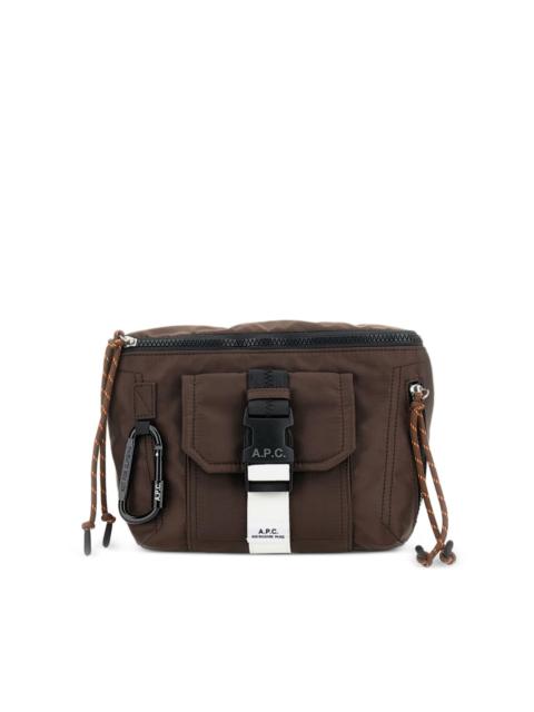 A.P.C. logo-patch shoulder bag
